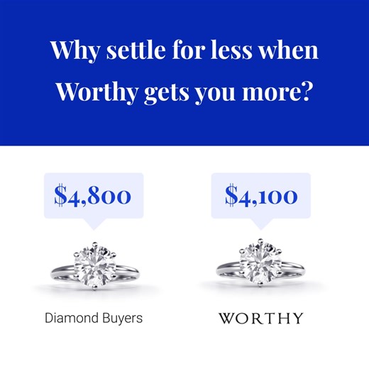 Have you ever thought about selling your jewelry? Worthy can get you up to 3x more against your local offer in a fast and secure manner. Click here to find out how much Worthy can get you for your ring... | WORTHY