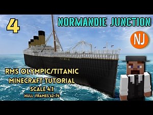 RMS Titanic/Olympic , 4:1 Scale, Minecraft Tutorial. PART FOUR