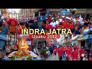 Indra Jatra Day1 Upaku Wanegu 2082 [4K🇳🇵] Kathmandu Inner Streets Walk Chhetrapati to Lagan 2025