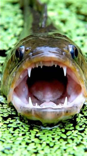 These Teeth Are NOT a Joke 🦷😨 #monsterfish #bite #shorts