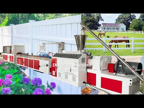 How to making pvc fence , vinyl fence making extrusion machine line , pvc extruder