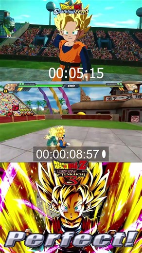 GOTEN SSJ BT3 VS SZ #perfect #dbz #pro #sparkingzero #budokaitenkaichi3 #mods #comparison