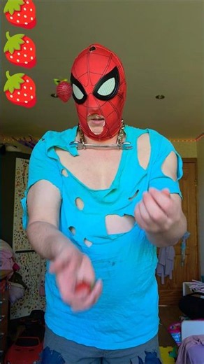 Juggling Challenge With: Strawberry😎 Emoji In Real Life #shorts #skills #spiderman tukoh taka banana