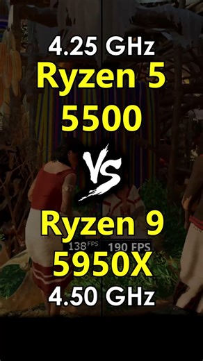 Ryzen 5 5500 vs Ryzen 9 5950X Test in Games