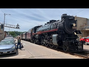 STREET Running STEAM TRAIN & Freight Train! The Empress Steam Locomotive In Iowa Passes CPKC Train!