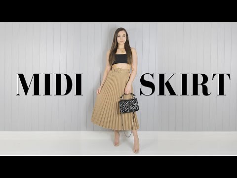 12 MIDI SKIRT OUTFIT IDEAS // Lookbook