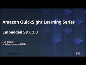 Enhanced Developer Experience using Embedding SDK2: 2023 Amazon QuickSight Learning Series