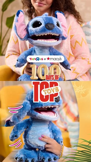 Toys”R”Us on Instagram: "Discover the extremes of extraterrestrial emotion with this 17-inch @disney Ultimate Stitch Interactive Feature Plush! 💙 Experience everything from playful sweetness to full-on alien antics with over 100 sound and motion combos. Tap his nose, tongue, belly, or hand to unlock hilarious reactions and sayings in Stitch’s native Tantalog language! Shop this toy and the rest of the Top Toys in-store at #ToysRUsatMacys or online at macys.com and toysrus.com."