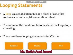Looping Statements || KTurtle Loops and Learns!