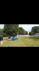 Present the COLORS! The color guard marches in, wheels left, marches...