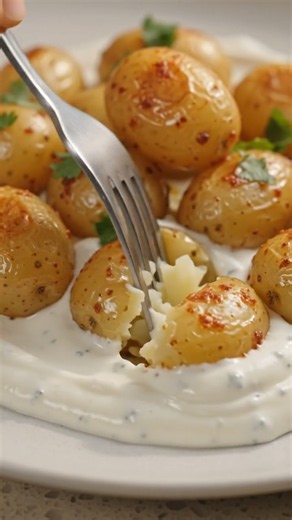 Crispy Pan-Roasted Baby Potatoes Hack! 🥔 #Shorts