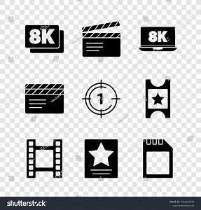 Set 8k Ultra Hd Movie Clapper Stock Vector (Royalty Free) 2310163737 | Shutterstock
