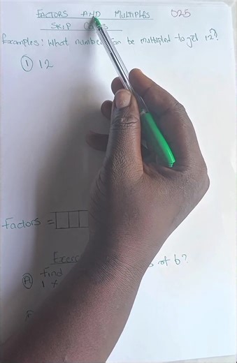 Factors & Multiplication made easy .... The more you practice, the better you become #Maths #Education #Foryoupage #Numericalliteracy