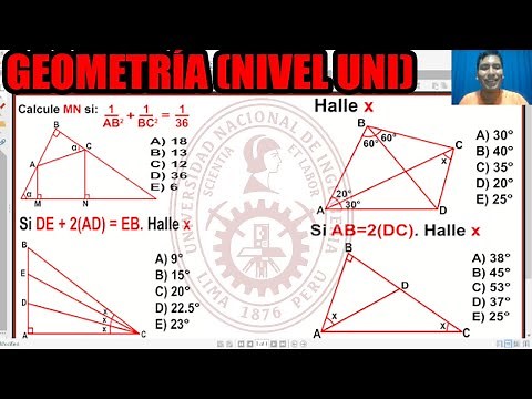 RESOLVIENDO PROBLEMAS DE GEOMETRIA ADMISION UNI (INTERESANTES)
