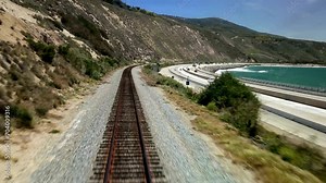 4K Ultra HD Video: Scenic Train Journey - Highway 1 Views North of Los Angeles
