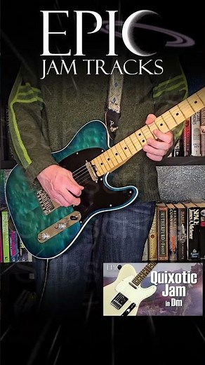 Quixotic Jam - Backing Track in Dm #backingtrack #guitar #jamtrack #rock #guitarist #telecaster