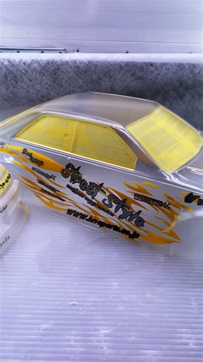All made with paint. Customizing RC drift bodyshells with airbrushing techniques