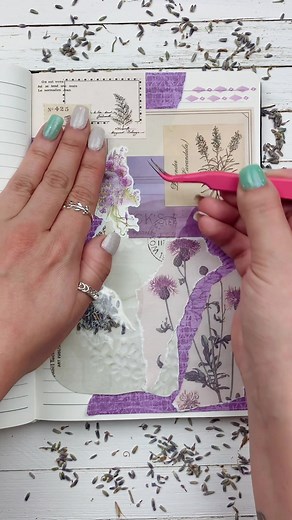 Lavender color collab with the amazing @journal_dreamz Check hers out! #journal #scrapbooking #asmr #art #fyp