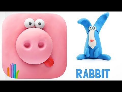 Hey Clay Animals RABBIT clay modeling app