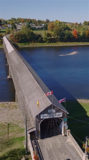 Hartland Covered Bridge (longest covered bridge in the world!) #hartland #coveredbridge #dronephotography | Osprey Cove Productions
