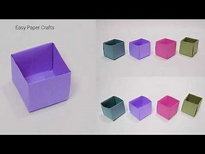 How To Make a Paper Box Without Glue - Origami