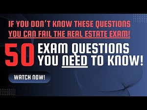 🚀🔥🏡Real Estate Exam 2025: Real Estate Exam Prep - 50 Questions You Need To Know To Pass The Exam!