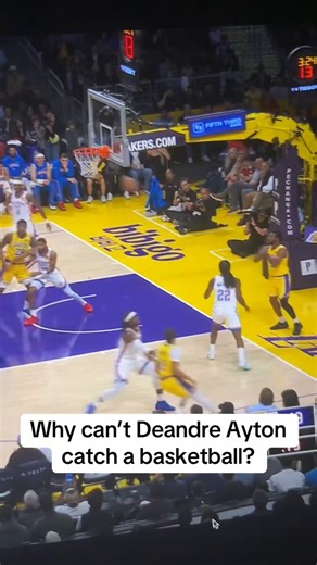 Lakers fans cold blooded as hell for pulling the footage, but damn Ayton. Why can’t you catch the ball?!?! 😂😂😂