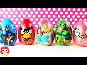 Huevos Sorpresa Gigantes Angry Birds Disney Princess Ninja Turttles Captain America