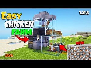 Easy Automatic Cooked NEW Chicken Farm Minecraft 1.21.8
