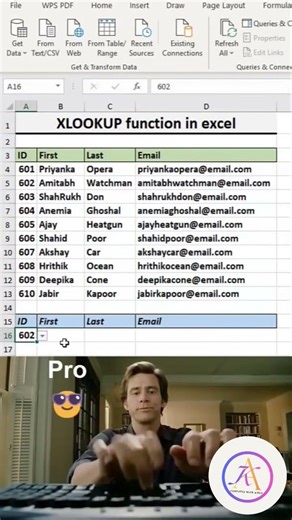 Excel Beginner vs Pro: XLOOKUP Magic! ✨ #shorts