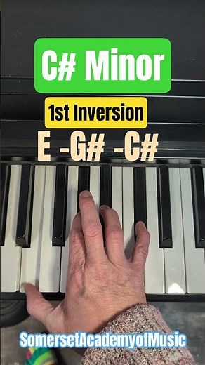 C Sharp Minor Chord Piano Inversions #pianotutorial #minorchords