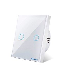 Wi-Fi Smart Remote Control Touch Switch Télécommande pour téléphone portable Version Fire Wire unique, 2 Gang White | Rakuten