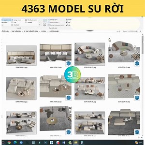 Bộ thư viện đồ rời 3D Full các phòng chỉ 299k | Thư Viện 3D Sketchup
