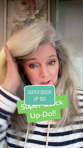 Super Fast and Easy Updo for Women Over 50