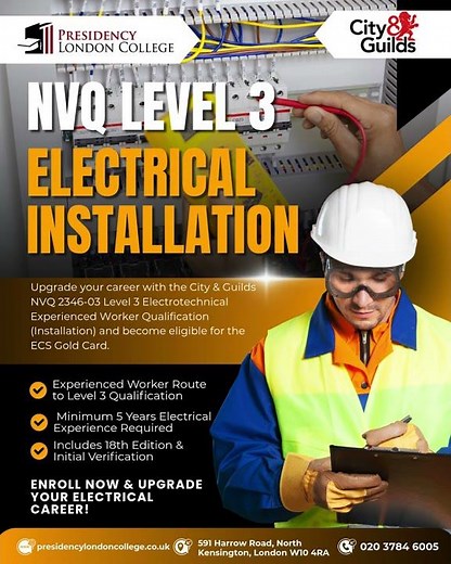 NVQ 2346-03 Level 3 Electrical Installation Online Course