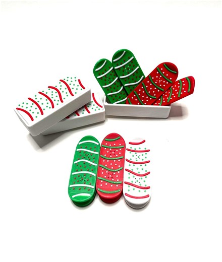 Kickflip Magnetic Fidget Skateboard: Christmas Holiday Cake Edition - Etsy