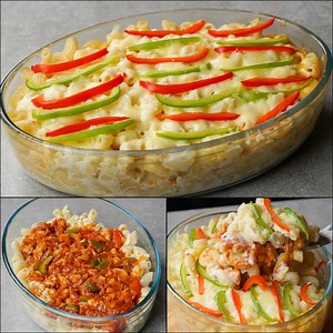 Baked Chicken Macaroni Recipe | Chicken Macaroni Cheese Casserole | Creamy Chicken Pasta Recipe | N'Oven Foods
