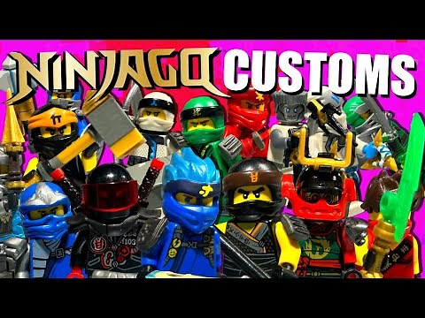 My custom painted Ninjago minifigures and accessories collection!