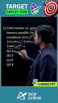 TG & AP EAPCET 2026 | Chemistry Previous Year Questions | ACE Online & ACE Engg Academy