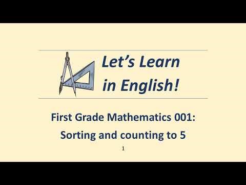 Let's Learn in English Math 1-001 Sorting and counting to 5