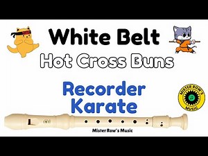 RECORDER KARATE | WHITE BELT | TESTING SPEED | Hot Cross Buns | Notes G A B | Level 1 - Recorder