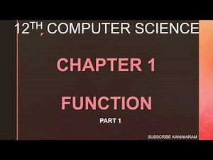 PART1 || CHAPTER 1 || FUNCTION || 12TH COMPUTER SCIENCE || RECURSION EXAMPLE