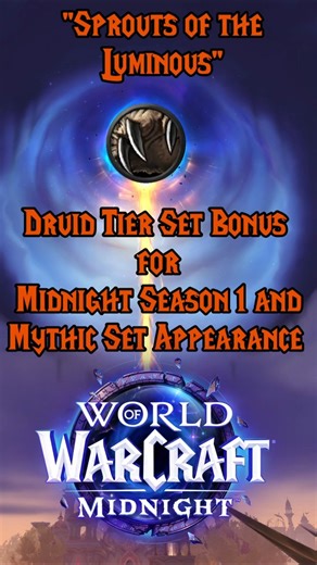 Druid Tier Set Bonus and Appearance Season 1 Midnight #worldofwarcraft #worldofwarcraftaddict