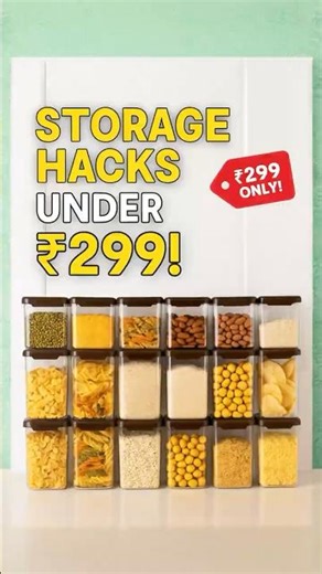 Best Kitchen Containers Set Under ₹299 | Airtight, BPA-Free, Transparent & Lightweight #ytshorts