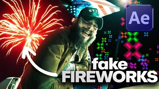 How to add fake fireworks in After Effects | Post Malone style