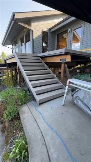 Jason Russell on Instagram: "We talk about adding the lower piece of the step fascia using a piece of TimberTech AZEK Stair Riser that has been ripped down to sit below the level of the first rise, which is a standard deck board. #drdecks #yourprescriptionforquality #TimberTech #AZEK #Decking #StairRiser #Fascia"