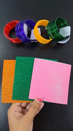 A unique & beautiful flower vase, making with waste craft paper & theft | SR Rangoli