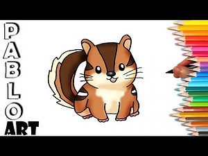 How to draw Chipmunk cartoon | Learn to Draw step by step