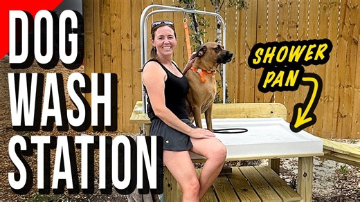 Build a deluxe dog washing station with a ramp