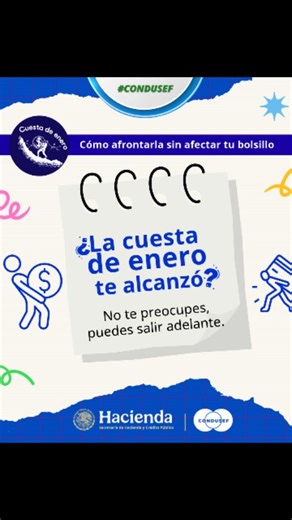 La #CuestaDeEnero se enfrenta con organización, decisiones inteligentes y control de gastos 📊🧠 Empieza hoy a ordenar tus finanzas y cuida tu #BienestarFinanciero 💚 | CONDUSEF